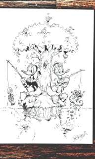 Bas Heymans - original drawing - Donald vist met Guus Geluk | Catawiki