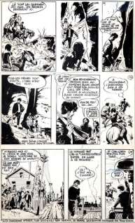 Jijé | Blanc Casque, planche n°34 Ã  l’encre de Chine pu… | Banque Dessinée