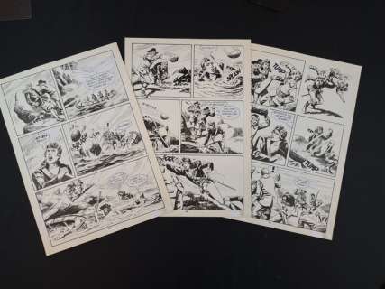 EsseGesse; Guzzon, Dario - 3 Original page - Il Comandante Mark - Rito di Sanguue - 1970 | Catawiki