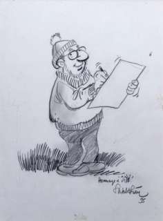 Walthéry | Â«Hommage Ã  JijéÂ». Dessin original Ã  la mine de plomb pour un portrait | Tessier Sarrou