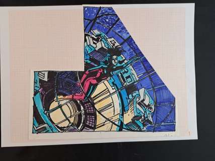 Magnus - 1 Original colour drawing - Milady nel 3000 | Catawiki