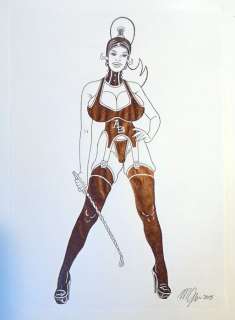 Capogna, Max - 1 Original drawing - AlulA BeBop - Fetish Pin-up - 2015 | Catawiki