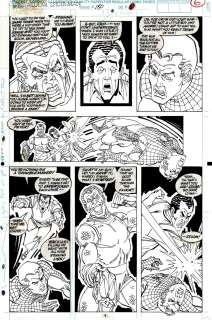 Sal Buscema - Spectacular Spider-Man #180 P 6 (Both Harry & Norman Osborn Green Goblins Battling Spider-Man!) 1991