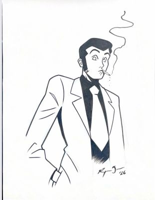 Raymar Brunson | Raymar Brunson -Lypin the 3rd. Warmup Sketch | Panel Punk Comics Originals