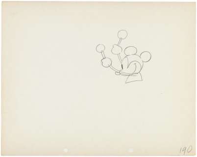 MICKEY MOUSE "STEAMBOAT WILLIE" ORIGINAL PRODUCTION DRAWING PAIR. | Hake’s