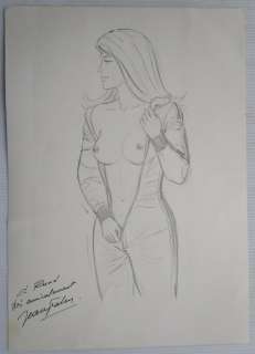 Graton, Jean - 1 Design original dédicacé - Julie Wood - Julie nue | Catawiki