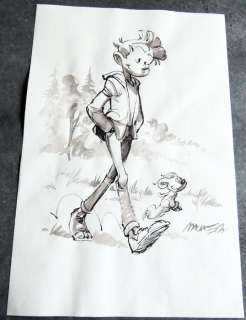 Munuera, José-Luis | Original drawing in ink wash  - Spirou | Catawiki