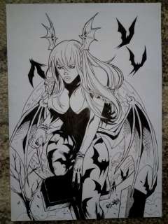 Ed Silva - 1 Original drawing - Morrigan - Darkstalekrs / Marvel vs Capcom | Catawiki