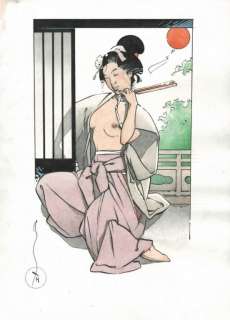 Michetz. Illustration originale geisha | BDEnchères