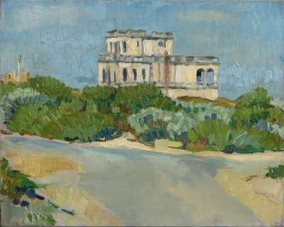 Jijé | Bouquet de dunes - Villa les Pervenches, huile… | Millon