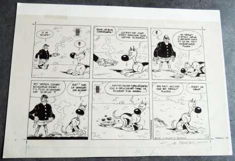 Janvier, Michel | Original page made with Indian ink  - Rantanplan  - La Mascotte  - (1985) | Catawiki