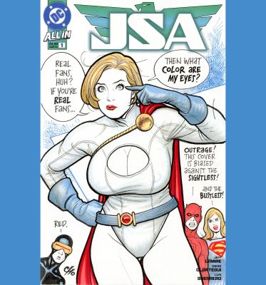 Frank Cho - Power Girl, JSA All Stars #1 Sketch Cover