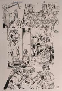 Diogenes Neves (Blue Lines) + Vicente Cifuentes (Inker) - 1 Original page - Green Arrow #1, Page 18 | Catawiki