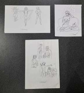 Renaud - 3 Original preliminary drawing - Jessica Blandy / Les Héroïnes de Renaud | Catawiki