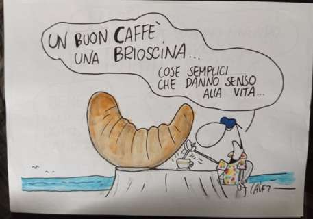 Cavezzali, Massimo - 1 Original colour drawing - Una brioscina - 2022 | Catawiki