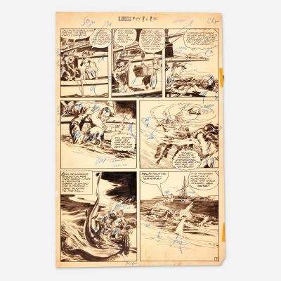 Lot 343 - Ruben Moreira, Rangers Comics #44 Story Page 30 Original Art (Fiction House, 1948) | Landry Pop Auctions