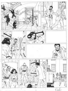 Planche originale page 43 Tome 10 Harry Dickson Les gardiens du diable par Philippe Chapelle
