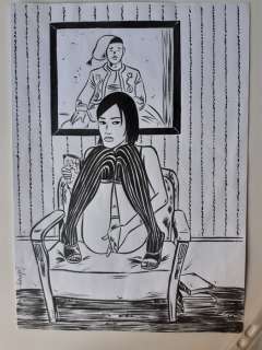 Deloupy, Zac - 1 Original drawing - Lectrice zouave - 2015 | Catawiki