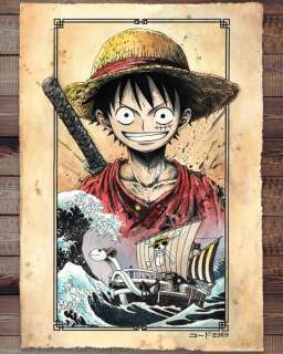 Kodo88 - Luffy vs the Wave: Tribute to Hokusai - Original Mixed Media Artwork - Hand Signed | Catawiki