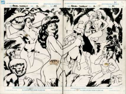 Hughes, Adam - MARVEL SWIMSUIT SPECIAL #1 Double Page Splash