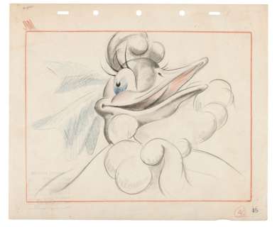 "FANTASIA - DANCE OF THE HOURS" OSTRICH STORYBOARD ORIGINAL ART. | Hake’s