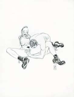 Cadelo Silvio | Mais où est passée ta culotte? Mine de plomb signée... | Vermot et Associés