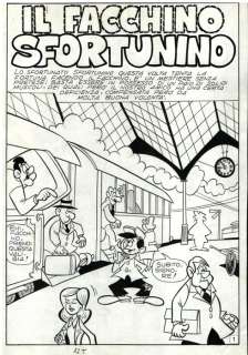 Colantuoni, Tiberio - 12 Original page - Tiramolla #14 - "Il facchino Sfortunino" - Storia originale completa - 1967 | Catawiki
