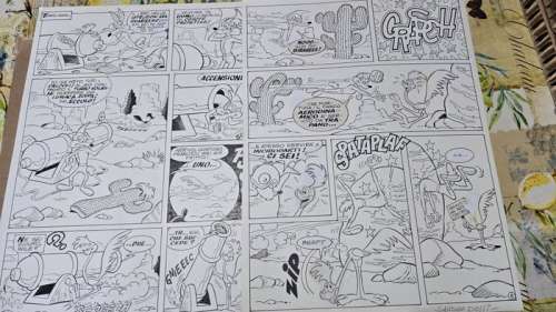 Dossi, Sandro - 2 Original page - Wile E. Coyote and Road Runner | Catawiki