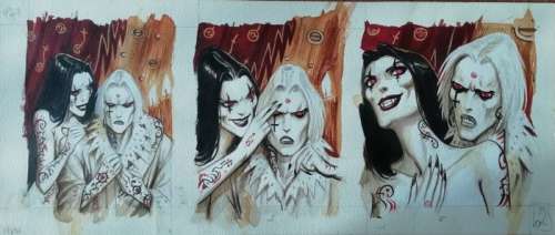 Ledroit, Olivier - 1 Original preliminary page - Requiem Chevalier Vampire - Danse Macabre - 2001 | Catawiki