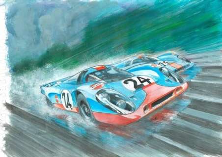 Papazoglakis - Illustration originale 1000km Spa | BDEnchères