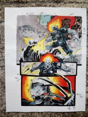 Chris Bachalo / Christie Scheele - 1 Original page - color guide Ghost Rider 2099 | Catawiki