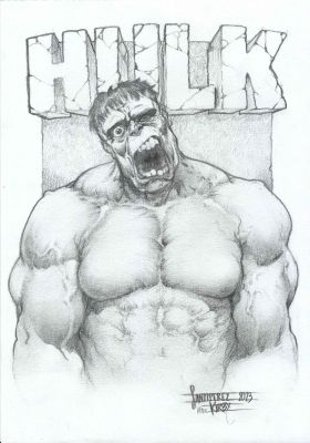 Santipérez | Original drawing – Hulk – Santipérez | Origin Of Comics