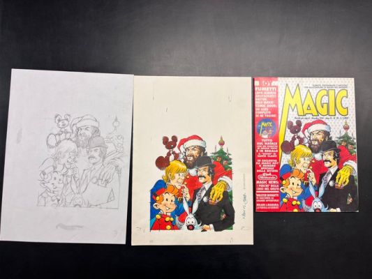 Riboldi, Enea - Couverture originale + esquisse préparatoire - Magic N. 1 - 1990 | Catawiki
