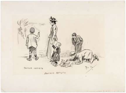 PHIL MAY â€œBROTHER ARTISTSâ€ ORIGINAL ART WITH SELF-CARICATURE. | Hake’s