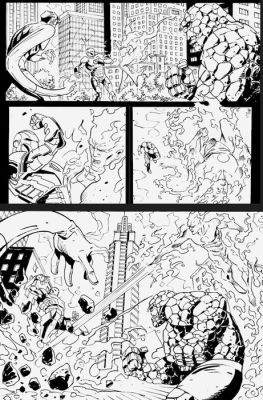 Caracuzzo, Giancarlo - 1 Original page - Fantastic Four, Iron Man - 2017 | Catawiki