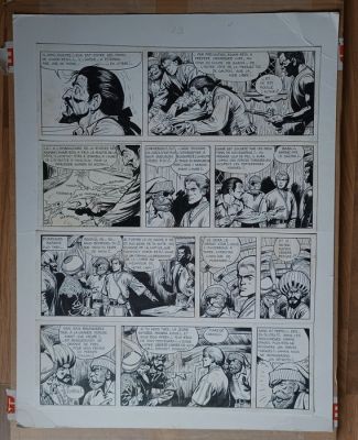 Jije (Gillain, Joseph) - 1 Original page - Barbe Rouge - 1966