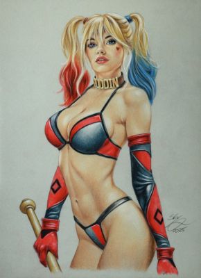 Sly - 1 Original colour drawing - Harley Quinn - Harley Quinn - 2025 | Catawiki
