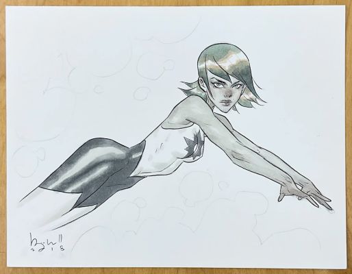 Jade Commission (Final Color Drawing and Roughs) | Stuart Ng Books