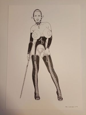 Max Capogna - 1 Original drawing - AlulA BeBop - The Mistress - 2018