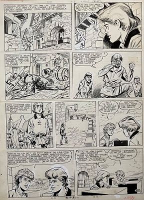 Sirius - 1 Original page - De Timoers - La galère pirate (Tome18) - 1965 | Catawiki