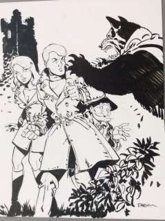 Meynet, Félix | original drawing  - â€œHommage Ã  Tibetâ€  - Ric Hochet | Catawiki