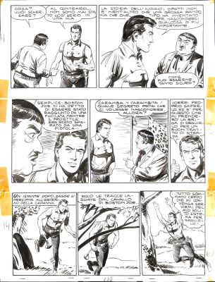 Gallieno Ferri - Tavola originale Zagor n.3: "L’oro del fiume" - Pagina 110 | Love Original Art
