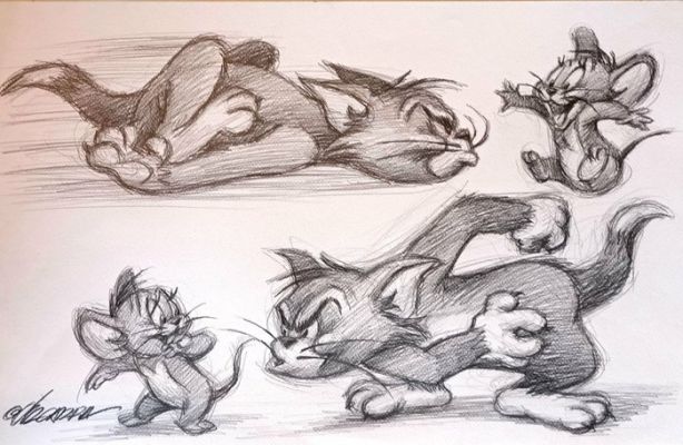Joan Vizcarra - 1 Original drawing - Tom et Jerry - 2022 | Catawiki