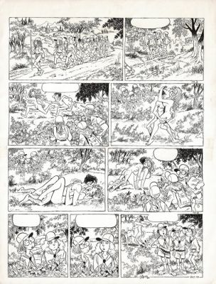 Gürsel, Gürçan - 1 Original page - Rooie Oortjes/Blagues Coquines - De padvinders - 1998 | Catawiki