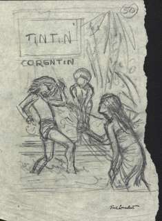 Cuvelier | Corentin, illustration à la mine de plomb… | Millon