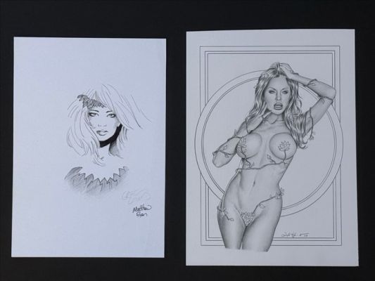 Matthew Ryan - Don L. Monroe - 2 Original drawing - Poison Ivy Portrait - Poison Ivy Erotisch Sexy