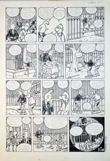 MARGERIN Frank  - Manu  - Planche de fin  - Encre de chine signée en bas Ã  droite [...] | Vermot et Associés