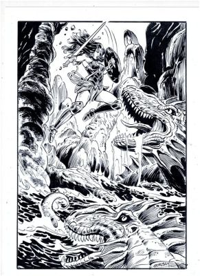 Esteban, Ignasi Calvet - 1 Original page - Wonder Woman - contra los monstruos | Catawiki