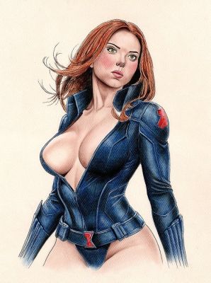 Daniel Cayuela - 1 Original drawing - Black Widow - Black Widow - 2026 | Catawiki