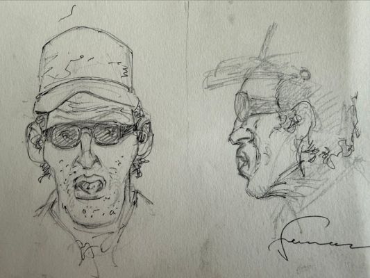 Hermann (Huppen, Hermann) - 1 Original preliminary drawing - Etude de personnage | Catawiki